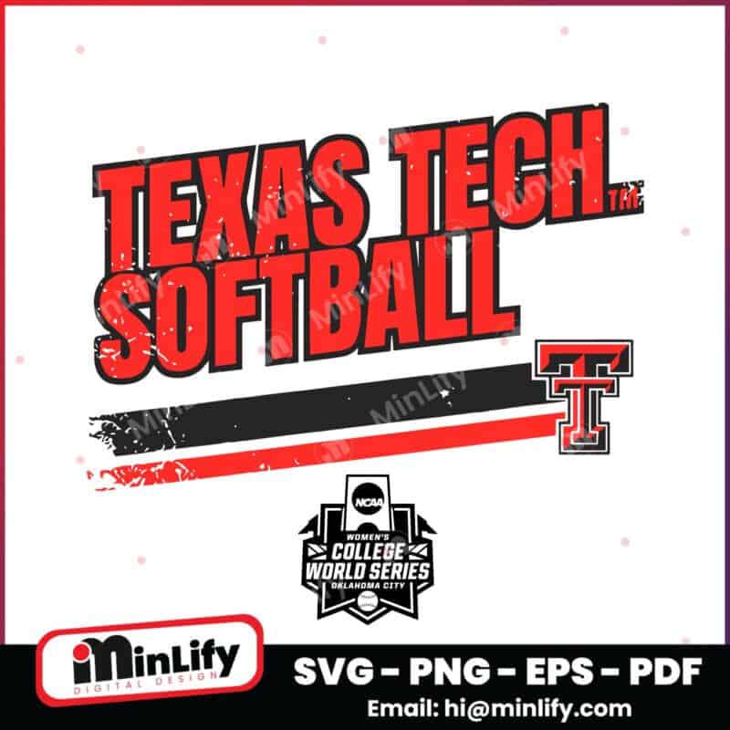 Texas Tech Red Raiders Softball College World Series Stripe SVG