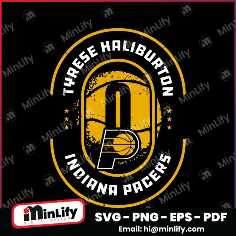 Tyrese Haliburton Indiana Pacers Basketball Imprint SVG