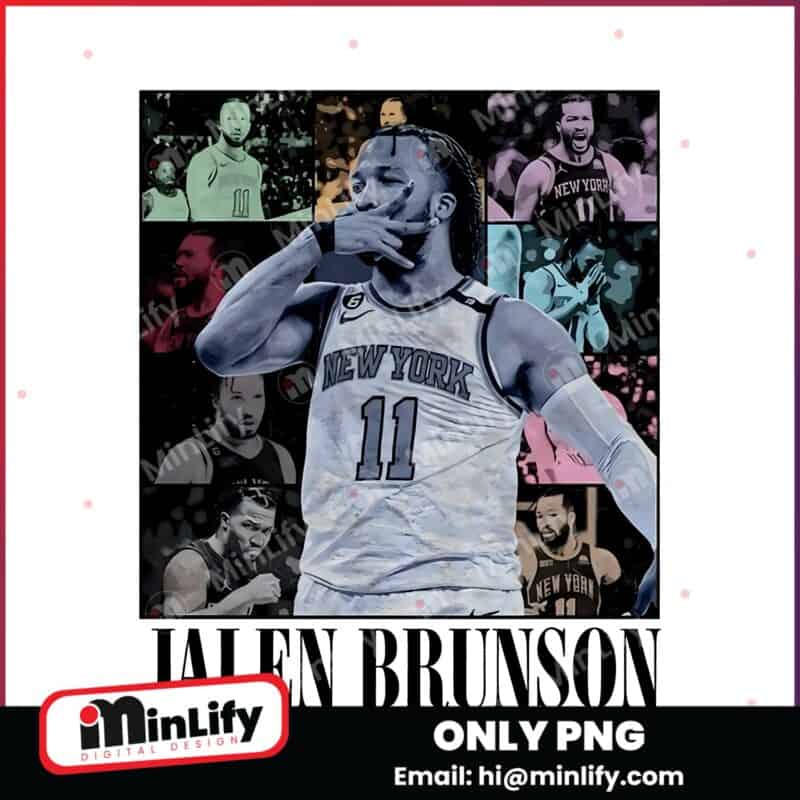 Vintage Jalen Brunson New York Basketball Bootleg 90S PNG