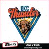 Vintage Oklahoma City Thunder Retro Bison Triangle Basketball PNG