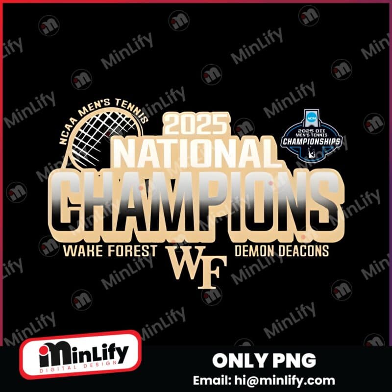Wake Forest University Mens Tennis 2025 National Champions PNG