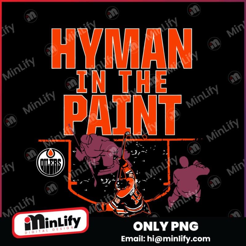 Zach Hyman Edmonton Oilers In The Paint SVG