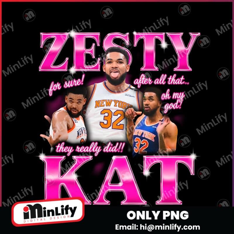 Zesty Kat Karl Anthony Towns New York Basketball Bootleg PNG